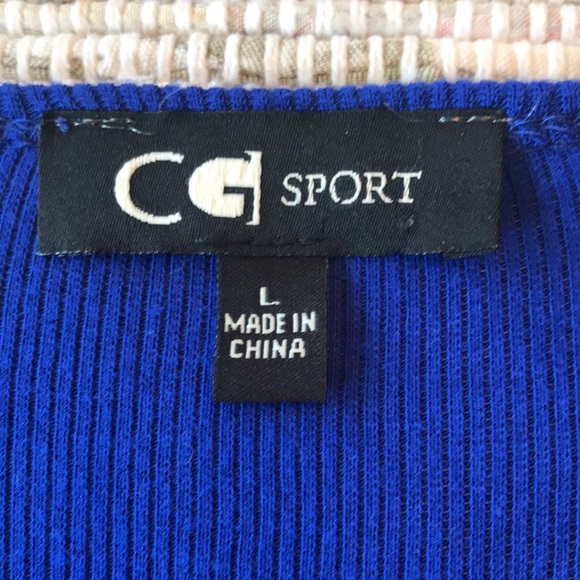 C Sport Cobalt Blue Ribbed Top. NEW - Picture 5 of 8